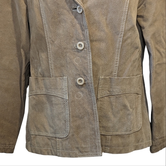 VINTAGE Sears tan suede fitted jacket small - Picture 3 of 10